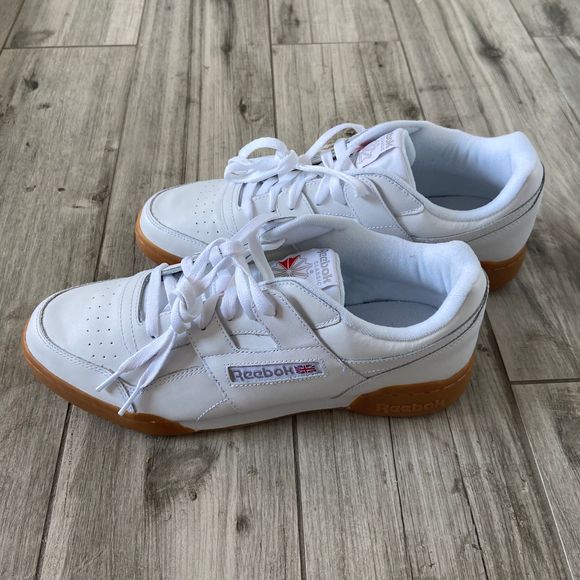 Nwot Reebok Workout Low White Gum Sole 